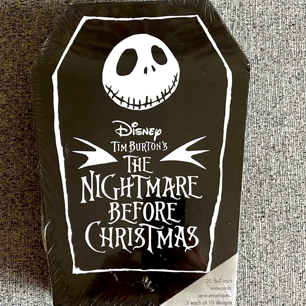 Brand New! Nightmare Before Christmas Jack Skellington Notecard Set of 20